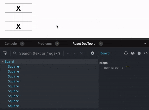 Selecting components on the page with React DevTools